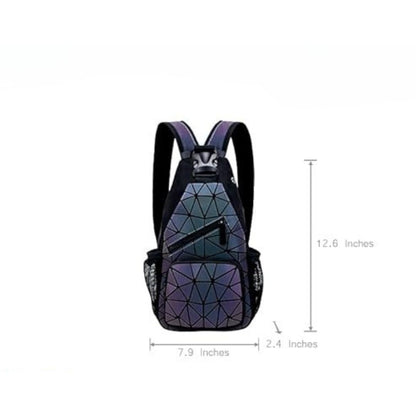 LumaGlow™ Geometric Holographic Purse