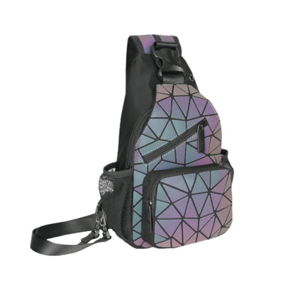 LumaGlow™ Geometric Holographic Purse