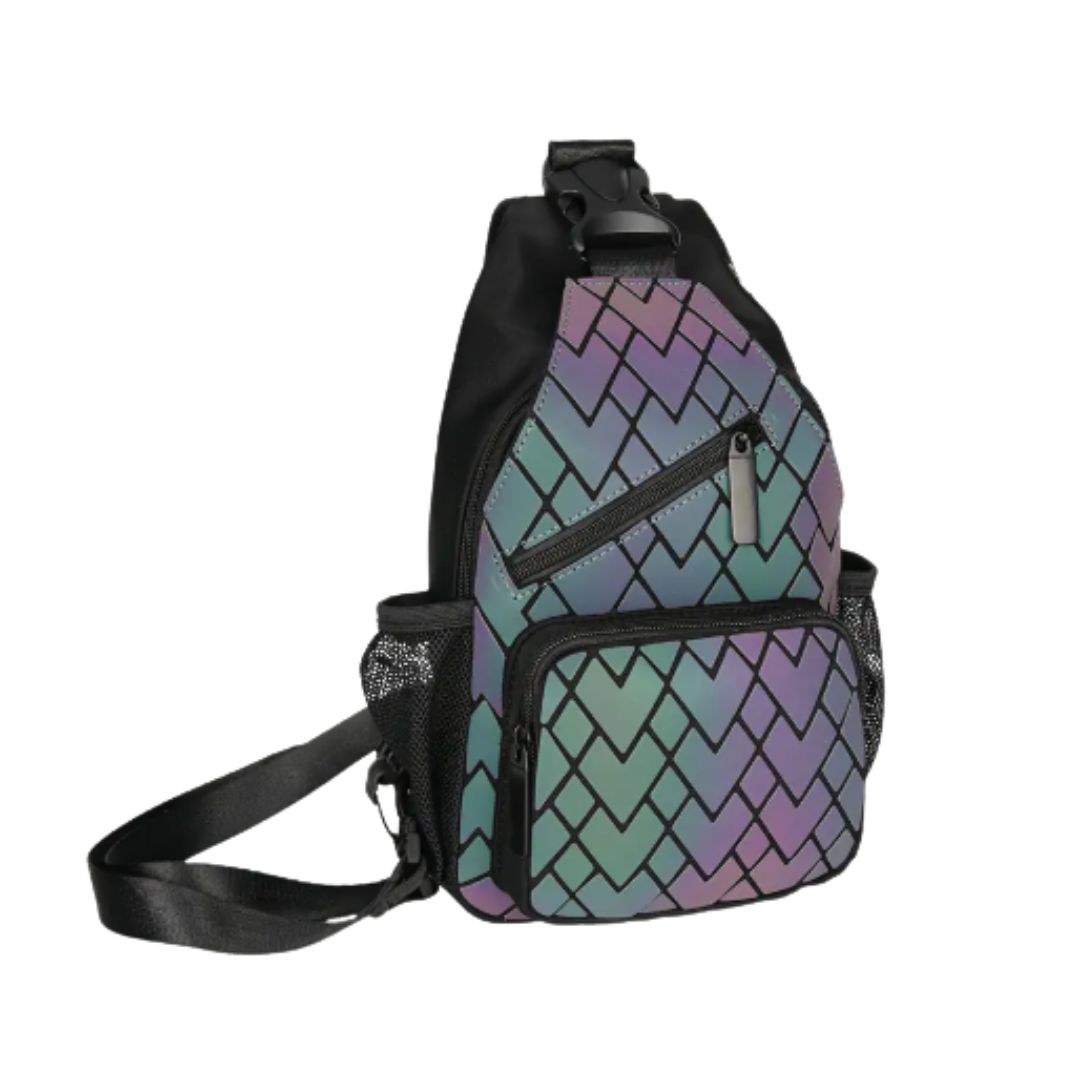 LumaGlow™ Geometric Holographic Purse